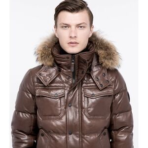 RUDSAK Viper Lamb Leather Down-Filled Bomber men's Jacket XL